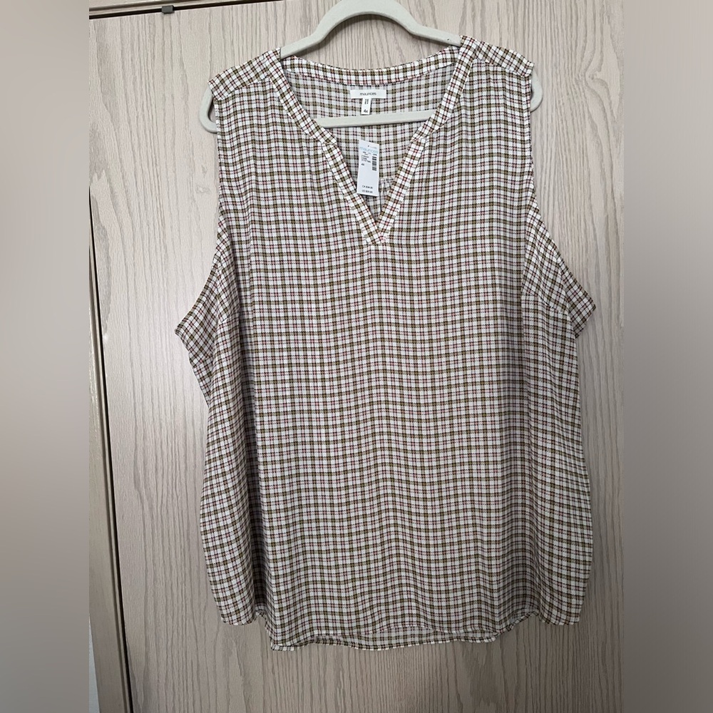 Maurices Women's Sleeveless Checkered Top - Picture 1 of 1